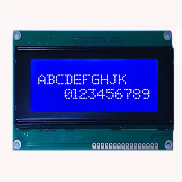 20x4 ko'k fonli belgi LCD displey
