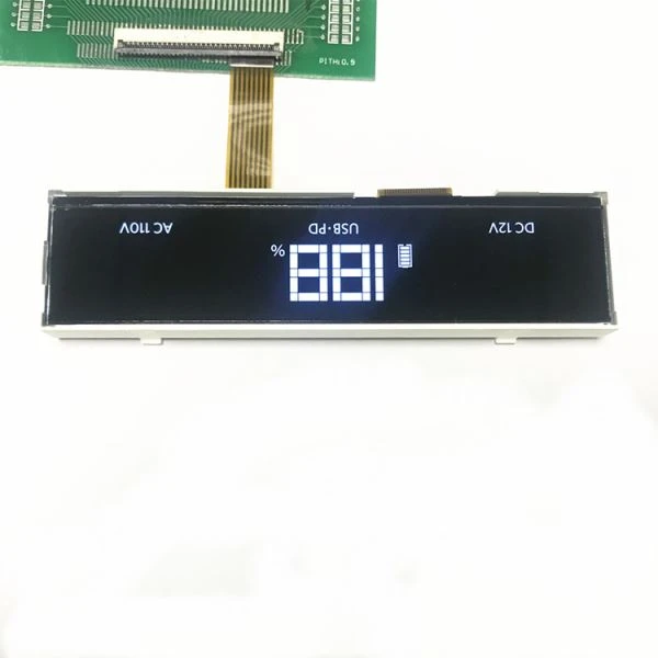 Oq yoritgichli maxsus qora segmentli LCD displey